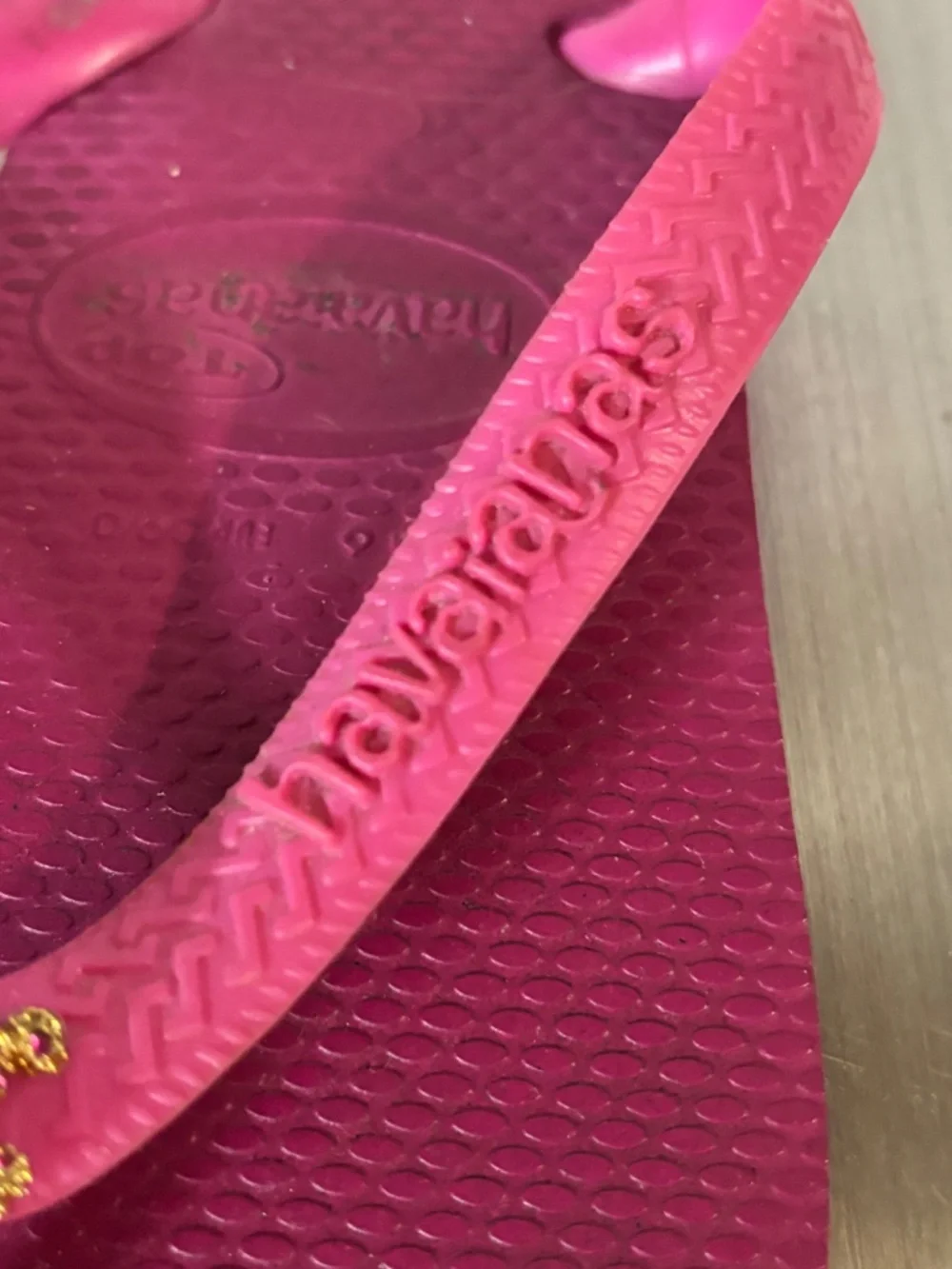 Pink Flip Flops with Skull Detail